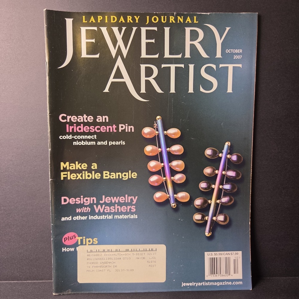 Lapidary Journal Jewelry Artist October 2007 Metal Clay Copper‎ Casting Jewelry